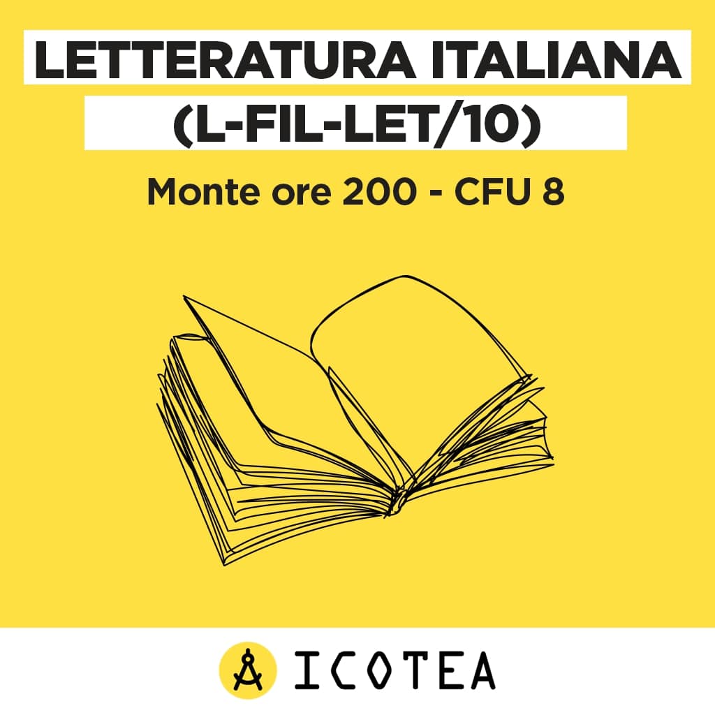 Corso letteratura italiana L-FIL-LET/10 8 CFU online