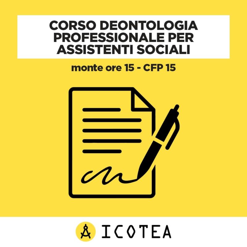 Corso Deontologia Professionale ASSISTENTI SOCIALI