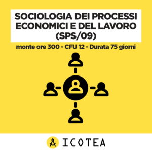 Sociologia dei Processi Economici e del Lavoro (SPS09) - monte ore 300 - CFU 12 - Durata 75 giorni