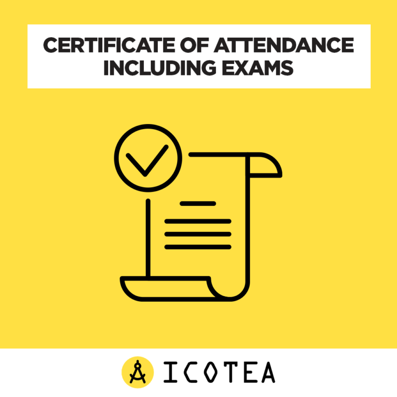 Certificate Of Attendance Including Exams