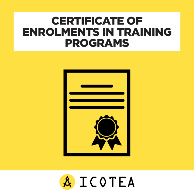 Certificate of enrolments in training programs