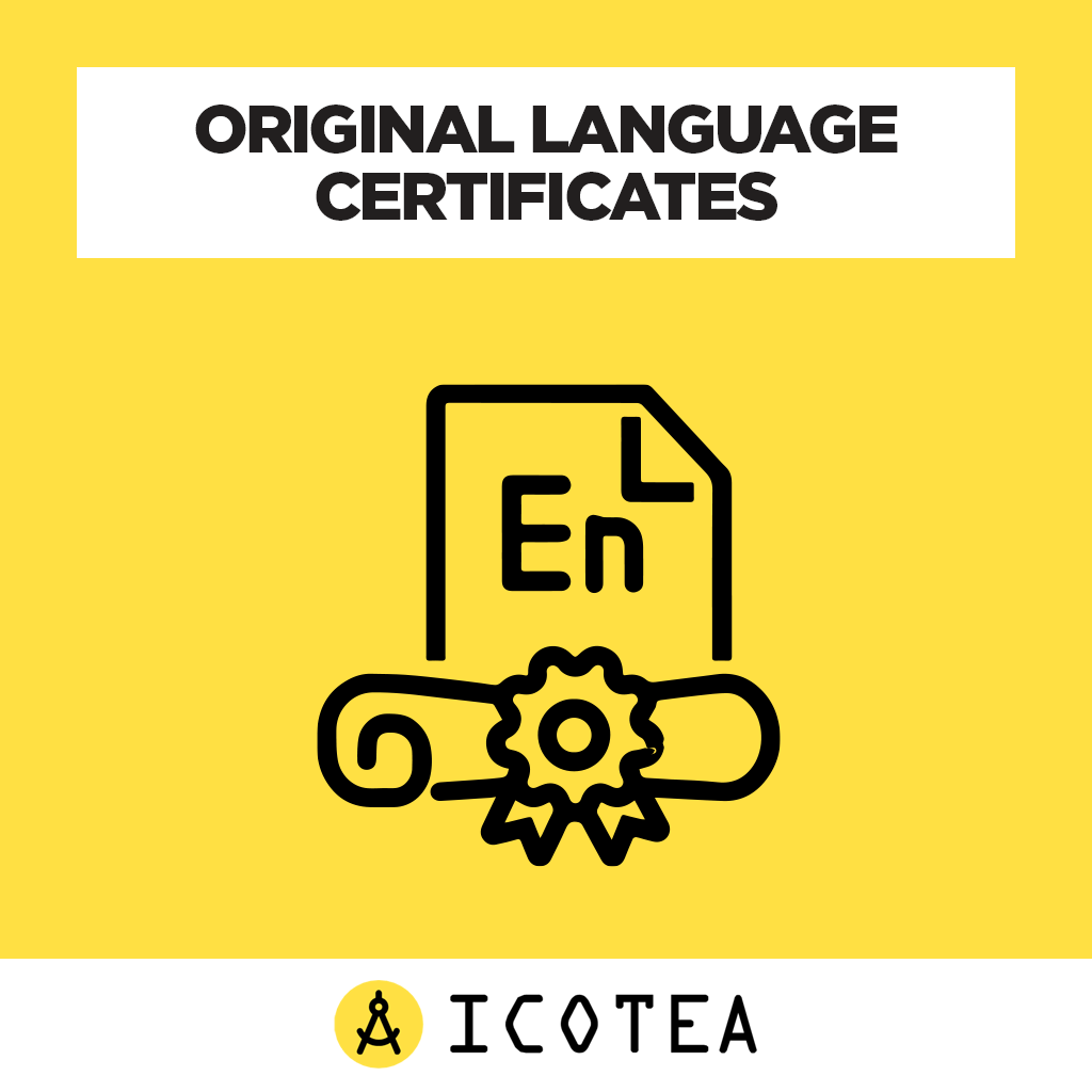 Original Language Certificates