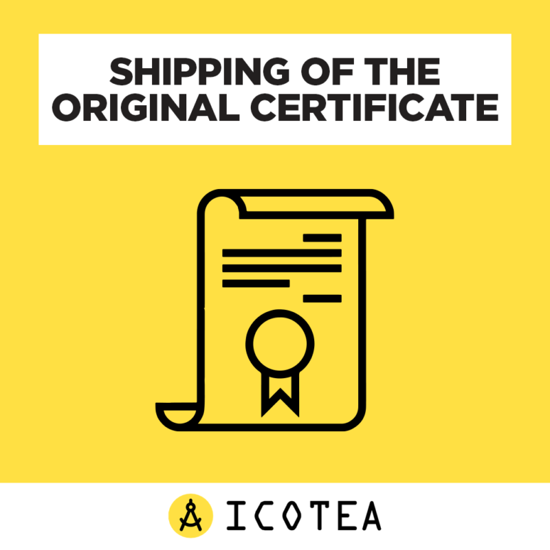 Shipping of the original certificate