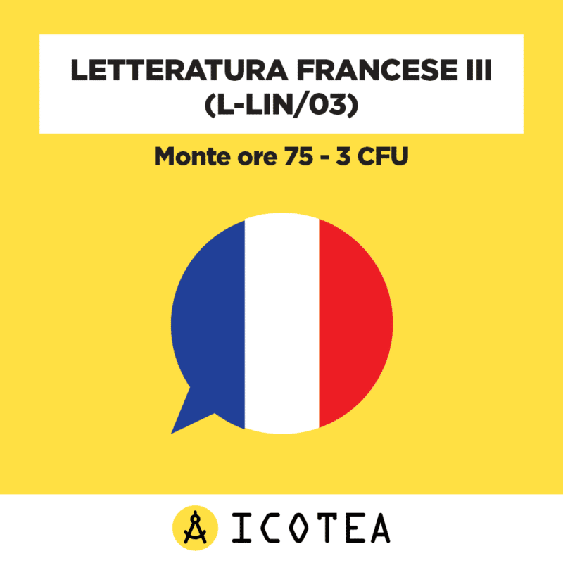 Letteratura francese III 3 CFU