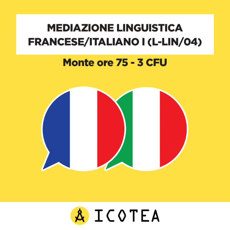 Mediazione Linguistica Francese Italiano I 3 CFU