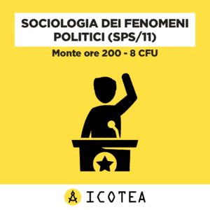 Sociologia dei Fenomeni Politici 8 CFU