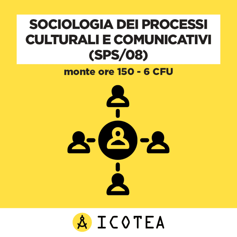 Sociologia dei Processi Culturali e Comunicativi 6 CFU